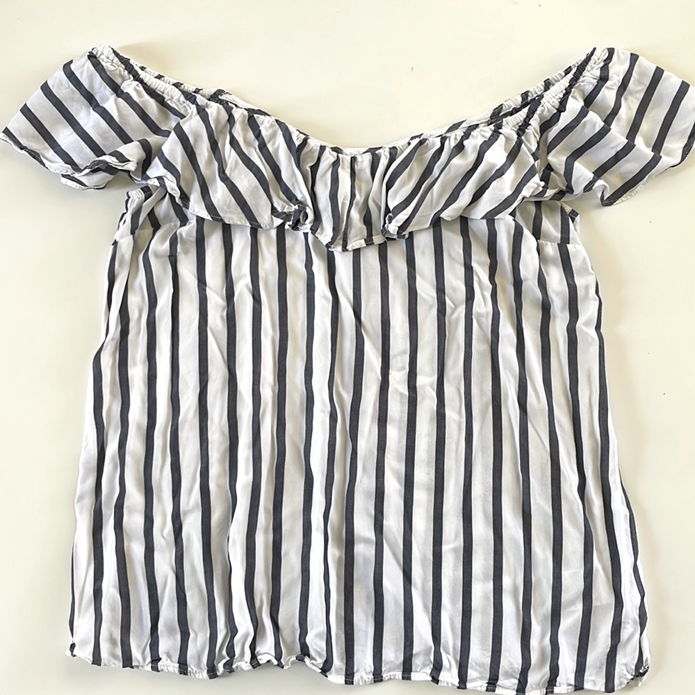 Old Navy Stripe Off The Shoulder Top